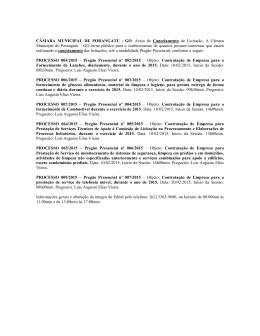 PREFEITURA MUNICIPAL DE PONTE NOVA