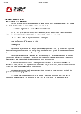 PROJETO DE LEI Nº 4.416/2013 Declara de utilidade pública a