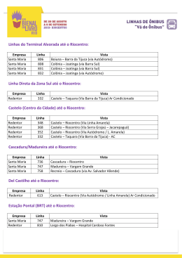 Linhas do Terminal Alvorada até o Riocentro