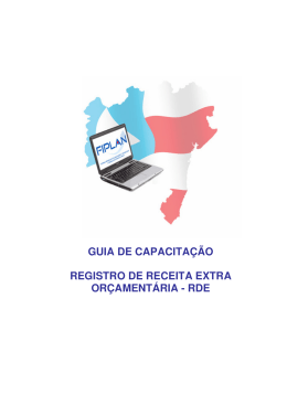 Registro de Receita Extraor&ccedil;ament&aacute;ria