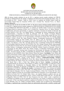 GOVERNO DO ESTADO DO PAR&Aacute; SECRETARIA DE - seduc