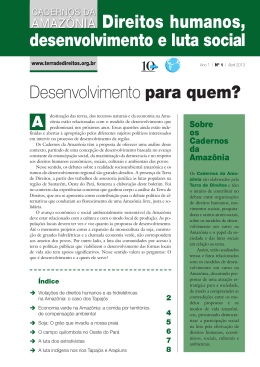 1&ordm; Caderno Amaz&ocirc;nia
