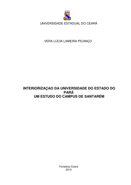 interioriza&ccedil;ao da universidade do estado do par&aacute; um estudo do