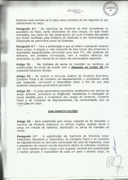 Sindicato pelo periodo de 8 (oito) anos contados do dia
