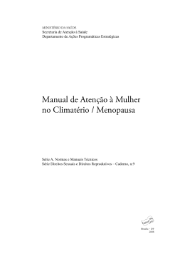 Manual de Atenção à Mulher no Climatério / Menopausa