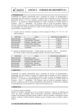 ANEXO I - TERMOS DE REFER&Ecirc;NCIA