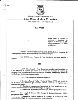 São Miguel das Missões - Prefeitura Municipal de São Miguel das