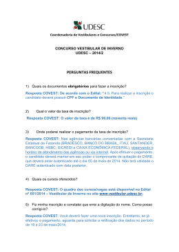 PERGUNTAS FREQUENTES