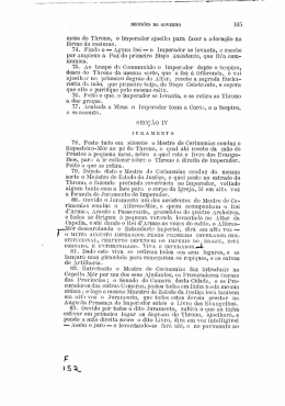 DECISÕES no GOVERNO . 105 mesa do Throne, o Imperador