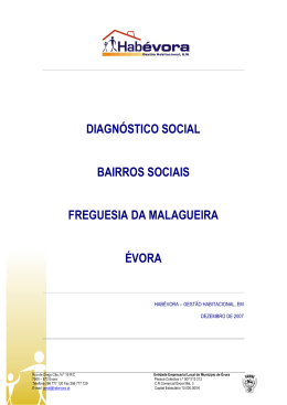 DIAGNÓSTICO SOCIAL BAIRROS SOCIAIS