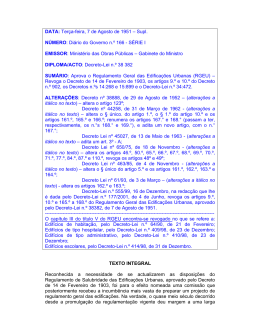 Decreto-Lei n.&ordm; 38382, de 07/08/1951