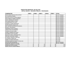 [ANEXO] EDITAL 038/2014 - Resultado Preliminar Professor I