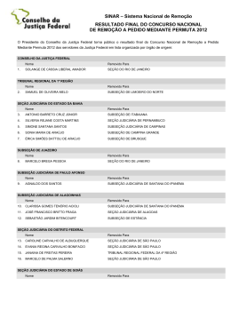 2012 - Conselho da Justi&ccedil;a Federal