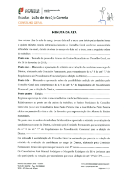 Minuta da Ata + Termo de posse dos representantes dos alunos do