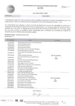 Convocat&oacute;ria Entrevista Hor&aacute;rio 64