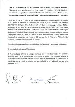 Acta nr. 2 - CCMAR - Universidade do Algarve