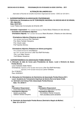 2011 ALTERA&Ccedil;&Atilde;O EM JANEIRO/2011 I - Seicho-No