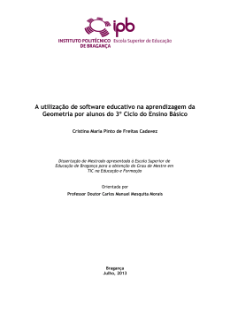 A utilização de software educativo na aprendizagem da Geometria