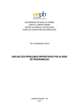 AN&Aacute;LISE DOS PROBLEMAS ENFRENTADOS POR ALUNOS DE