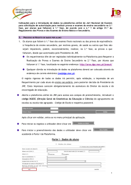 Instru&ccedil;&otilde;es de preenchimento