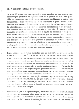 A Economia Mundial do Pós-Guerra