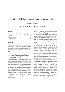 An&aacute;lise de Filmes - conceitos e metodologia(s) - BOCC