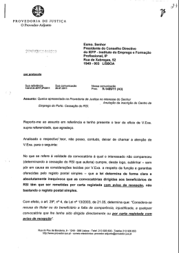 PROVEDORIA DE JUSTIÇA O Provedor-Adjunto
