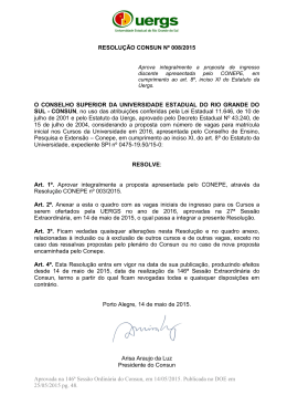 Resolu&ccedil;&atilde;o do Consun n&ordm; 08/2015