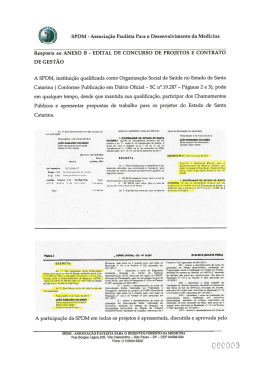 EDITAL DE CONCURSO DE PROJETOS E CONTRATO