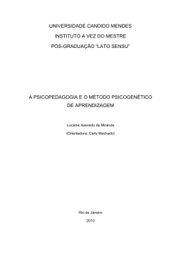 a psicopedagogia e o m&eacute;todo psicogen&eacute;t