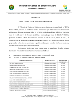 edital n.º 18/2014 - Tribunal de Contas do Estado do Acre