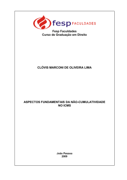 Fesp Faculdades Curso de Gradua&ccedil;&atilde;o em Direito CL&Oacute;VIS
