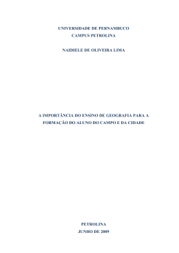a import&acirc;ncia do ensino de geografia para a forma&ccedil;&atilde;o do aluno do
