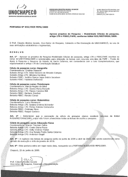 PORTARIA No DBZ/VICE PÉPG/ZODQ Aprova