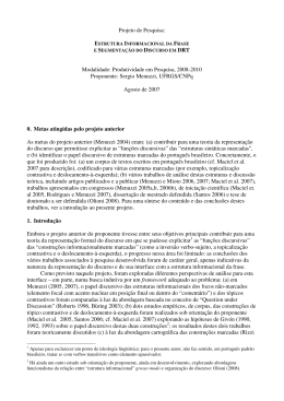 Projeto de Pesquisa: Modalidade: Produtividade