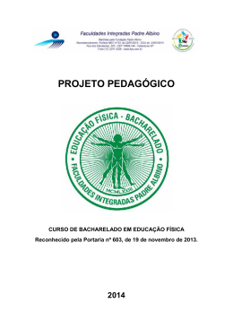 PROJETO PEDAG&Oacute;GICO