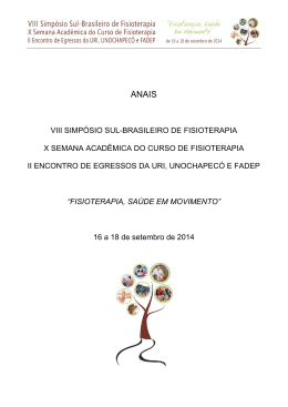viii simp&oacute;sio sul-brasileiro de fisioterapia x semana acad&ecirc;mica