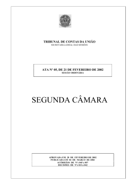 5 - Tribunal de Contas da Uni&atilde;o