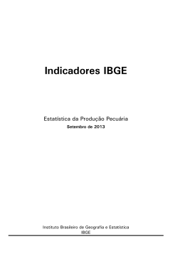 INDICADORES IBGE 2&ordm; TRIMESTRE 2013