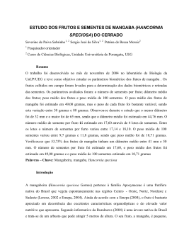 ESTUDO DOS FRUTOS E SEMENTES DE MANGABA