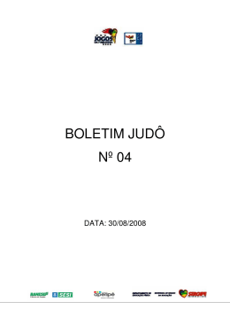 BOLETIM JUDÔ Nº 04