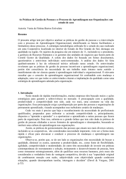 As Pr&aacute;ticas de Gest&atilde;o de Pessoas e o Processo de