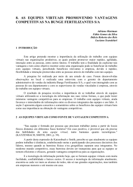 as equipes virtuais promovendo vantagens competitivas