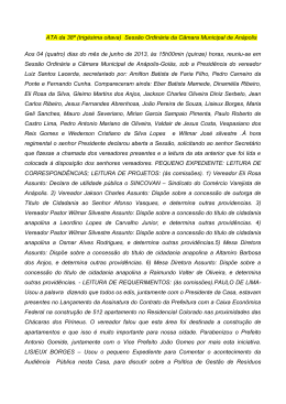 Leia a ATA - www camaraanapolis go gov br