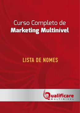 Curso Completo de Marketing Multinível LISTA DE