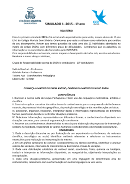 1&ordm;ano E.M. Simulado 1- Relat&oacute;rio 2015 - Marista Centro