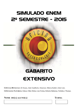 SIMULADO ENEM 2º SEMESTRE - 2015