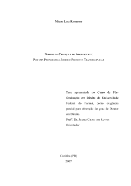 por uma proped&ecirc;utica jur&iacute;dico-protetiva