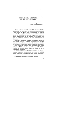 achegas para a hist&oacute;ria da diocese de angra