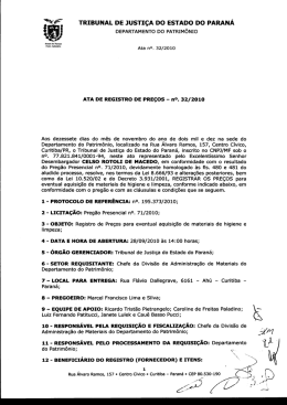 TRIBUNAL DE JUSTIÇA DO ESTADO DO PARANÁ